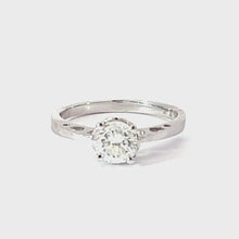 Load and play video in Gallery viewer, 18K Solid White Gold Solitaire Diamond Ring D0.92CT GIA I1 G
