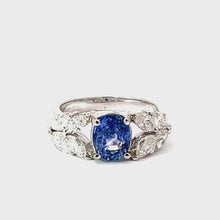 Load and play video in Gallery viewer, 18K White Gold Women Sapphire Ring S2.05CT

