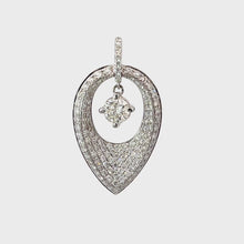 Load and play video in Gallery viewer, 18K White Gold Diamond Pendant CD0.84CT SD1.50CT
