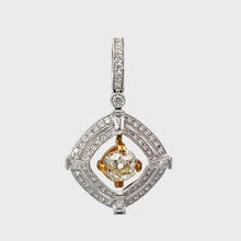 Load and play video in Gallery viewer, 18K White Gold Yellow Gold Diamond Pendant CD1.15CT SD0.59CT
