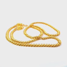 將影片載入圖庫檢視器並播放，24K Solid Yellow Gold Twin Dragon Link Chain 39.5 Grams 26.5&quot; 9999
