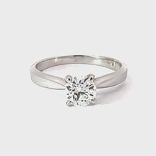 將影片載入圖庫檢視器並播放，18K Solid White Gold Solitaire Diamond Ring D0.78CT GIA VS2 G
