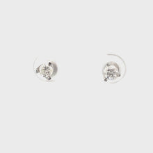 Load and play video in Gallery viewer, 18K Solid White Gold Diamond Stud Earrings D0.47 CT
