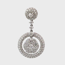 Load and play video in Gallery viewer, 18K White Gold Diamond Circle Flower Pendant D2.28 CT
