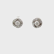 Load and play video in Gallery viewer, 18K White Gold Diamond Jackets Stud Earrings
