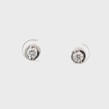 Load and play video in Gallery viewer, 18K Solid White Gold Diamond Stud Earrings D0.36 CT
