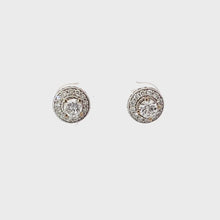 將影片載入圖庫檢視器並播放，14K Solid White Gold Diamond Jacket Stud Earrings D1.20 CT
