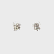 Load and play video in Gallery viewer, 14K Solid White Gold Diamond Stud Earrings D0.28 CT
