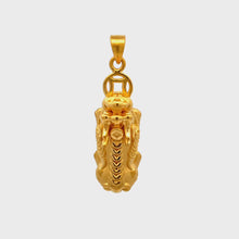 Load and play video in Gallery viewer, 24K Solid Yellow Gold 3D Pi Xiu Pi Yao 貔貅 Hollow Pendant 3.6 Grams
