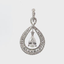 Load and play video in Gallery viewer, 18K White Gold Diamond Pendant GIA CD0.92CT SD1.47CT
