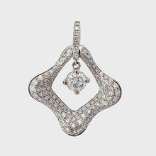 Load and play video in Gallery viewer, 18K White Gold Diamond Pendant CD0.75CT SD1.60CT
