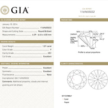 Load image into Gallery viewer, Natural Loose Diamond 1.01 CT Round Cut Brilliant GIA Certified F Color VS1
