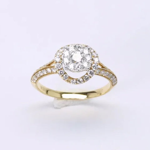 18K玫瑰金鑽石戒指