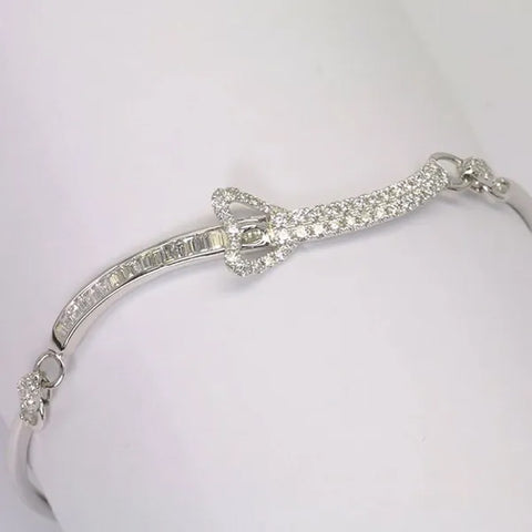 18K White Gold Diamond Bracelet D0.79 CT