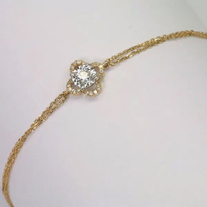 18K Rose Gold Diamond Bracelet D0.136 CT