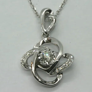 18K White Gold Diamond Pendant