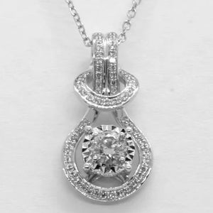 18K白金鑽石吊墜D0.277CT