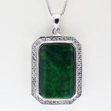 Load image into Gallery viewer, 18K White Gold Diamond Jade Pendant D0.88CT
