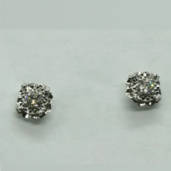 18K白金鑽石耳環D0.142CT
