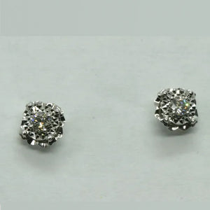 18K白金鑽石耳環D0.142CT