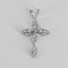 Load image into Gallery viewer, 14K Solid White Gold Diamond Cross Pendant D0.20 CT
