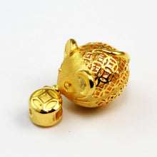 Load image into Gallery viewer, 24K Solid Yellow 3D Gold Mouse Rat Pendant 7.9 Grams
