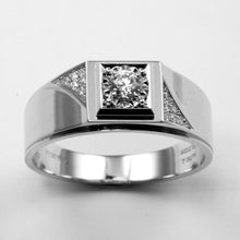 Load image into Gallery viewer, 18K White Gold Men Diamond Ring D0.202CT
