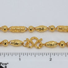 Load image into Gallery viewer, 24K Solid Yellow Gold Barrel Link Chain 36.5 Grams 21.5&quot; 999
