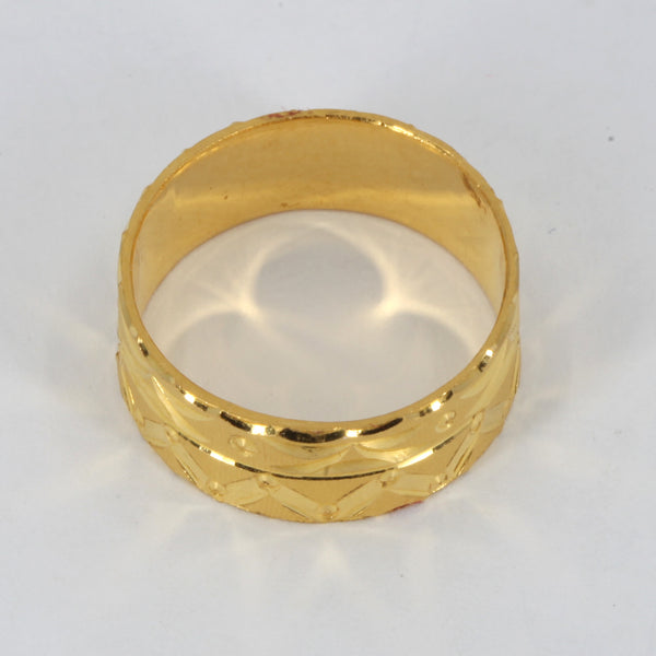 24K Solid Yellow Gold Men Women Ring Band 8.4 Grams