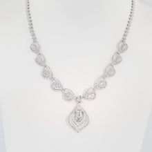 Load image into Gallery viewer, 18K Solid White Gold Diamond Necklace 4.30 CT
