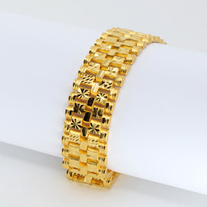 24K Solid Yellow Gold Men Bracelet 56.8 Grams
