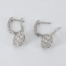 將圖片載入圖庫檢視器 18K Solid White Gold Diamond Hanging Earrings 1.56 CT
