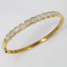 Load image into Gallery viewer, 18K Solid Yellow Gold Diamond Bangle 5.68 CT
