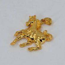 Load image into Gallery viewer, 24K Solid Yellow Gold 3D Zodiac Horse Pendant 8.1 Grams
