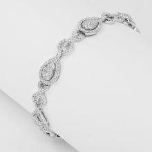 Load image into Gallery viewer, 18K Solid White Gold Diamond Bracelet D4.28 CT
