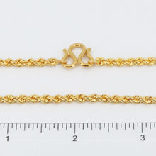 將圖片載入圖庫檢視器 24K Solid Yellow Gold Rope Chain 39.4 Grams 24&quot; 9999

