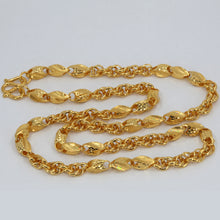 Load image into Gallery viewer, 24K Solid Yellow Gold Barrel Link Chain 61.3 Grams 24&quot; 999
