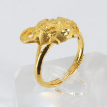 將圖片載入圖庫檢視器 24K Solid Yellow Gold Fortune 金錢蟾蜍 Adjustable Ring 5.9 Grams
