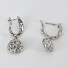 Load image into Gallery viewer, 18K Solid White Gold Diamond Hanging Earrings 1.56 CT
