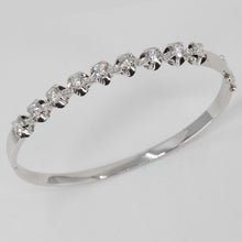 Load image into Gallery viewer, 18K Solid White Gold Diamond Bangle 1.82 CT

