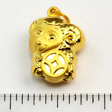 Load image into Gallery viewer, 24K Solid Yellow Gold 3D Goat Pendant 3.2 Grams
