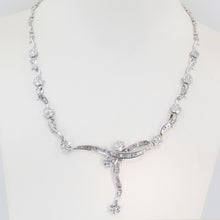 Load image into Gallery viewer, 18K Solid White Gold Diamond Necklace 6.05 CT
