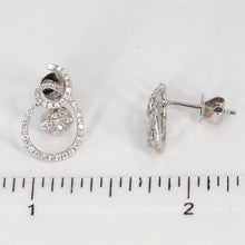 將圖片載入圖庫檢視器 18K Solid White Gold Diamond Hanging Earrings 0.68 CT
