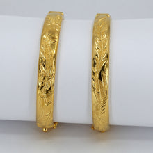 Load image into Gallery viewer, One Pair Of 24K Solid Yellow Gold Wedding Dragon Phoenix Bangles 31.5 Grams
