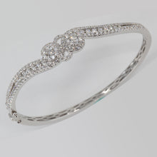 Load image into Gallery viewer, 18K Solid White Gold Diamond Bangle 2.52 CT

