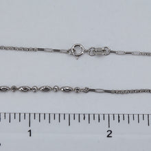 Load image into Gallery viewer, 18K Solid White Gold Beads Chain 17&quot; 3.7 Grams
