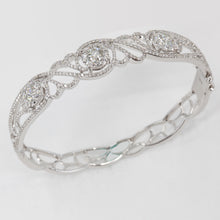 Load image into Gallery viewer, 18K Solid White Gold Diamond Bangle 2.68 CT
