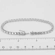 Load image into Gallery viewer, 18K Solid White Gold Diamond Tennis Bracelet D3.61 CT
