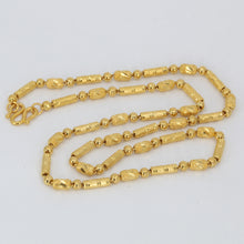 Load image into Gallery viewer, 24K Solid Yellow Gold Barrel Link Chain 24.7 Grams 9999
