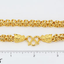 將圖片載入圖庫檢視器 24K Solid Yellow Gold Twin Dragon Link Chain 85.4 Grams 24&quot; 9999
